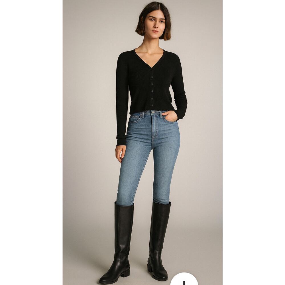 Womans EVERLANE The Way-High Skinny Blue Jean Size 28 Organic‎ Cotton